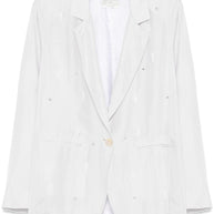Forte Forte Single Breasted Jacket In Light Grey