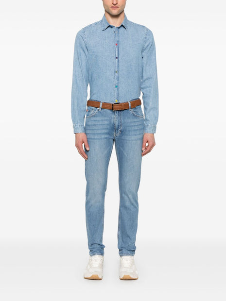 PS By Paul Smith Denim Shirt In Clear Blue