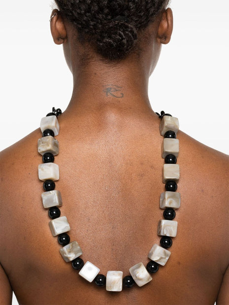 EMPORIO ARMANI EXCLUSIVE Beaded Necklace In Black