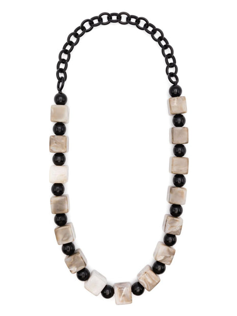 EMPORIO ARMANI EXCLUSIVE Beaded Necklace In Black