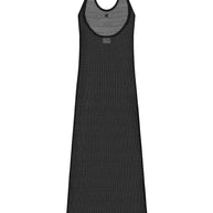 Courreges Halterneck Sheer Long Dress In Black