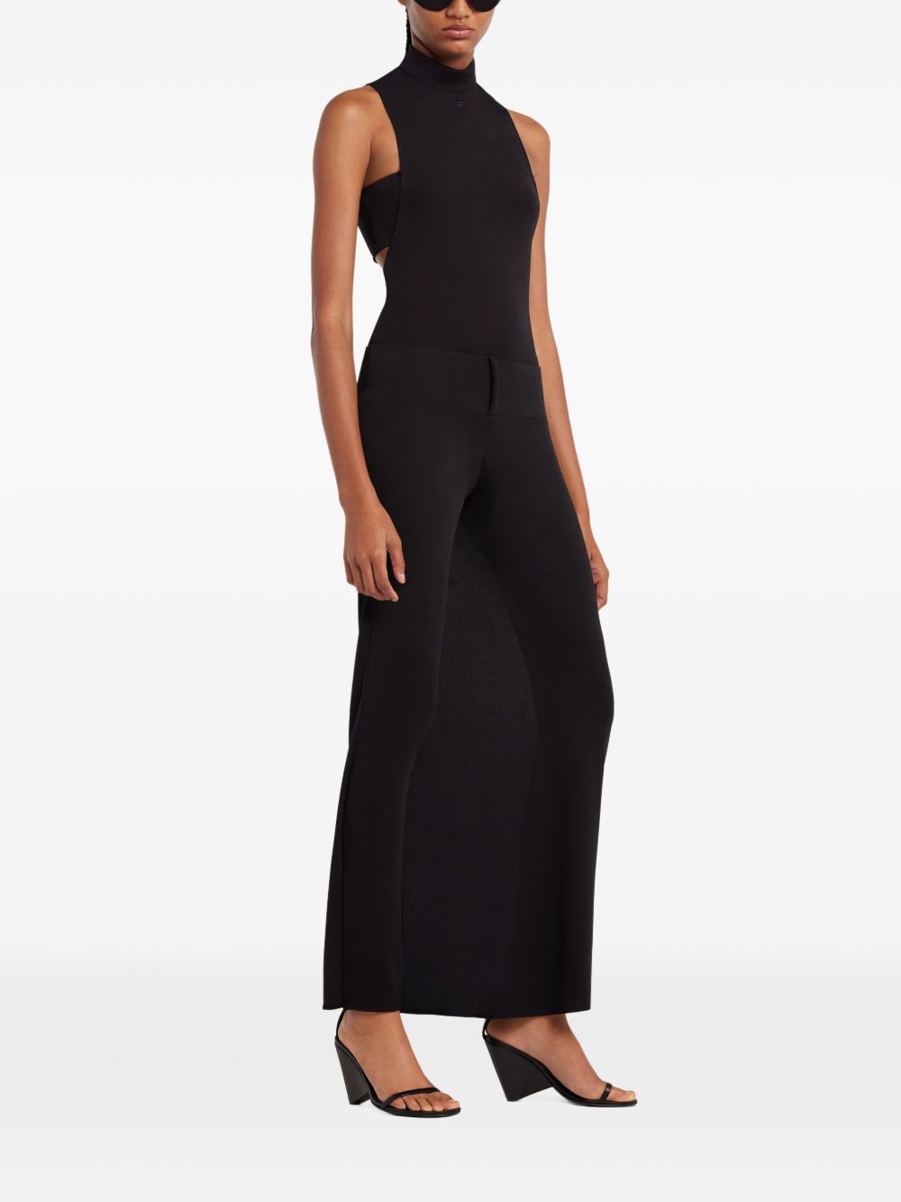 Courreges Infinity Jersey Pants In Black