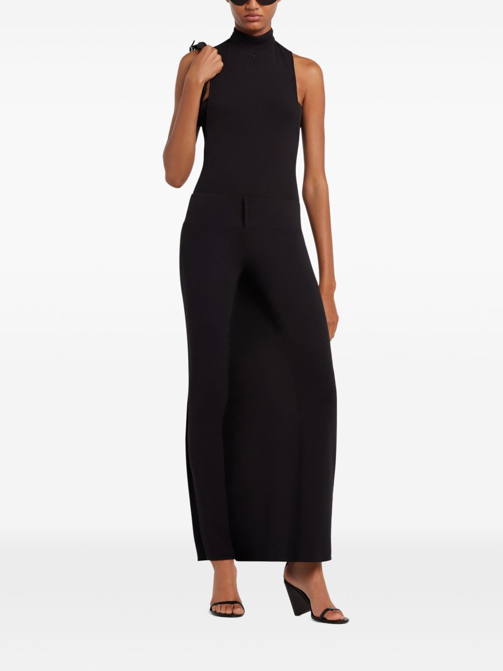 Courreges Infinity Jersey Pants In Black