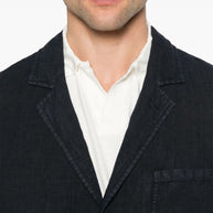 Boglioli Single Breasted Linen Jacket In Blue