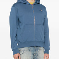 Kenzo Full Zip Hooded Sweatshirt In Blue