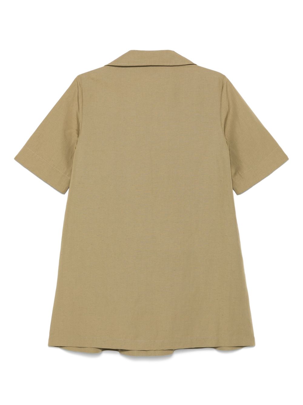 Semicouture Viscose Linen Marisa Mini Dress In Beige