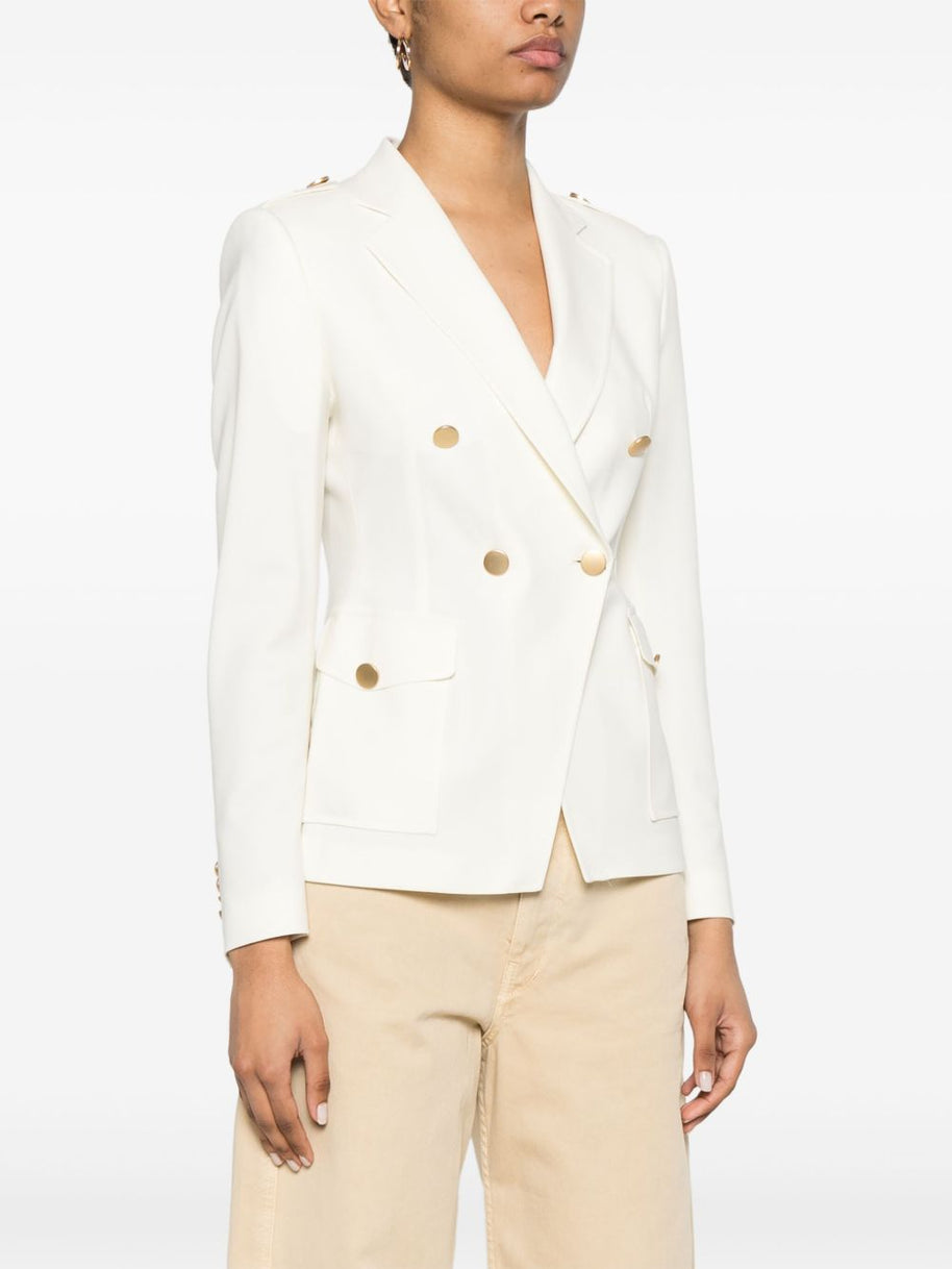 Tagliatore J-Darlene Double Breasted Jacket In White