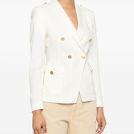 Tagliatore J-Darlene Double Breasted Jacket In White