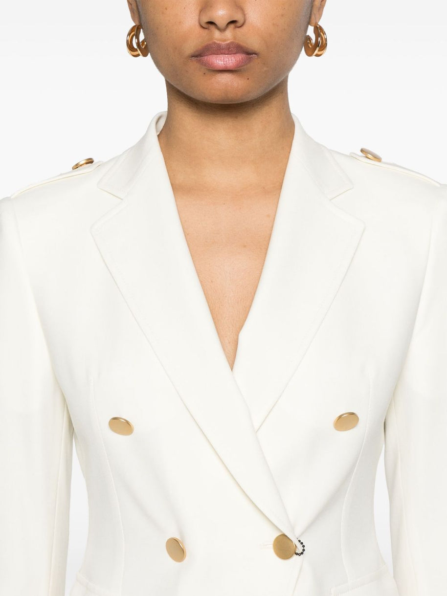 Tagliatore J-Darlene Double Breasted Jacket In White