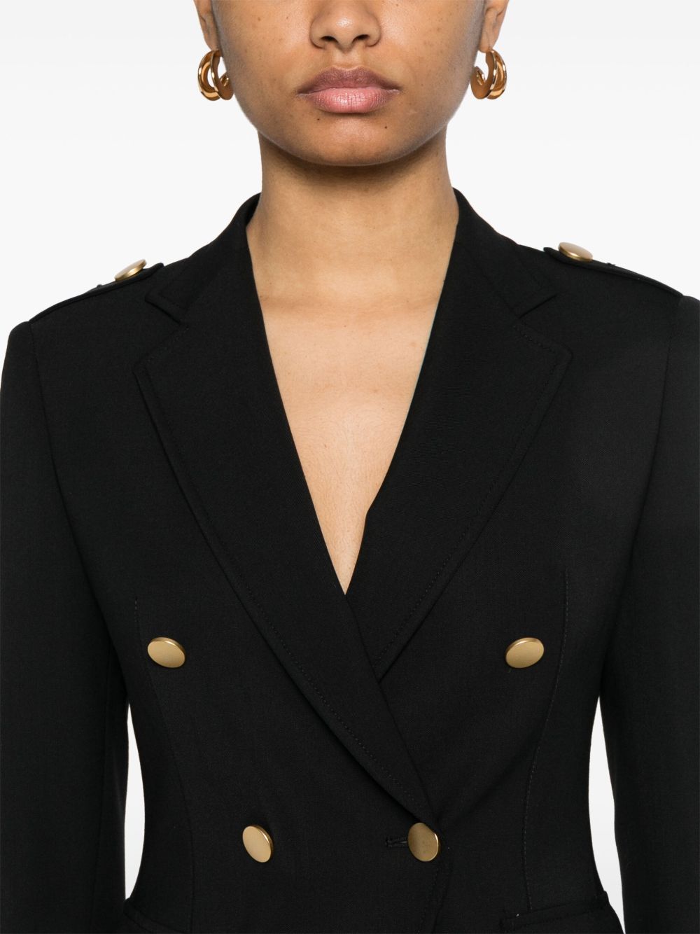 Tagliatore J-Darlene Wool Double Breasted Jacket In Black