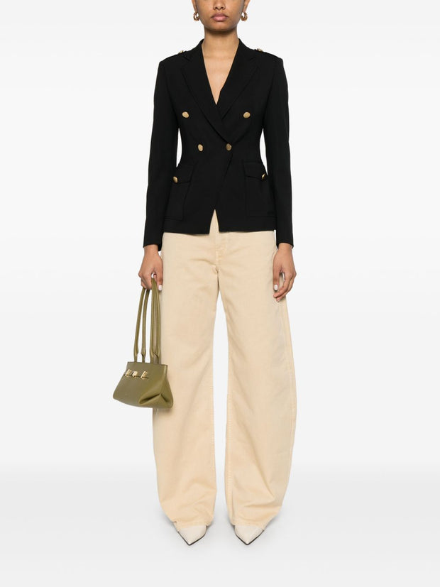 Tagliatore J-Darlene Wool Double Breasted Jacket In Black
