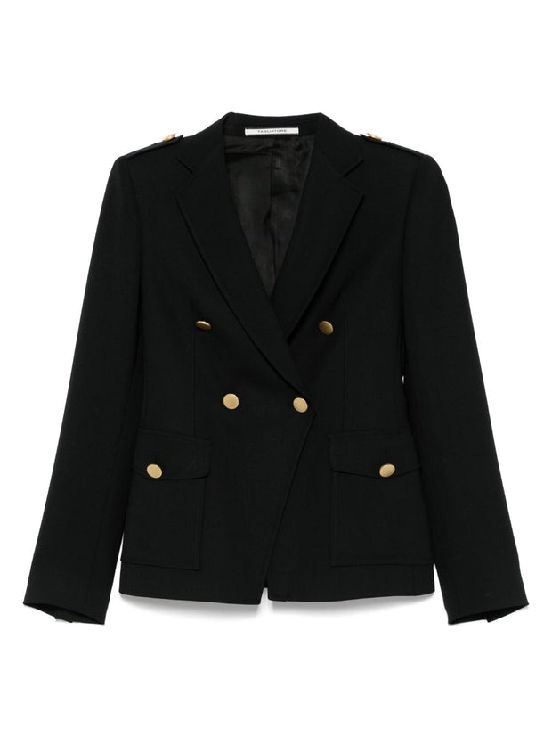 Tagliatore J-Darlene Wool Double Breasted Jacket In Black