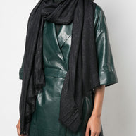 Brunello Cucinelli Silk And Cashmere Sparkling Scarf - Black