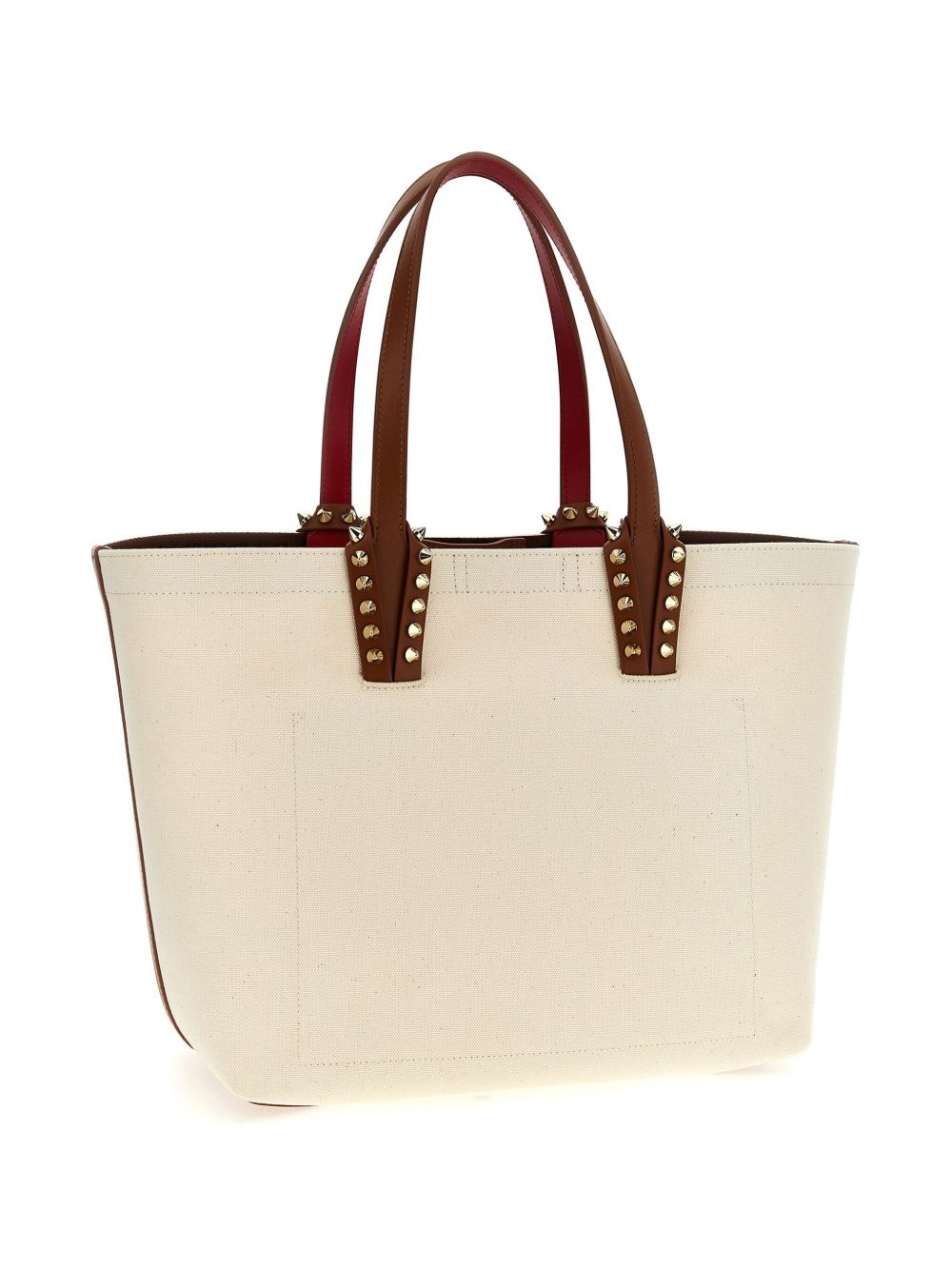 Christian Louboutin Cabata Small Canvas Tote In Beige
