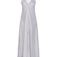 Forte Forte Long Silk Slip Dress - Light Grey