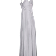 Forte Forte Long Silk Slip Dress - Light Grey