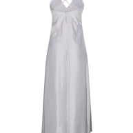 Forte Forte Long Silk Slip Dress - Light Grey