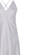 Forte Forte Long Silk Slip Dress - Light Grey