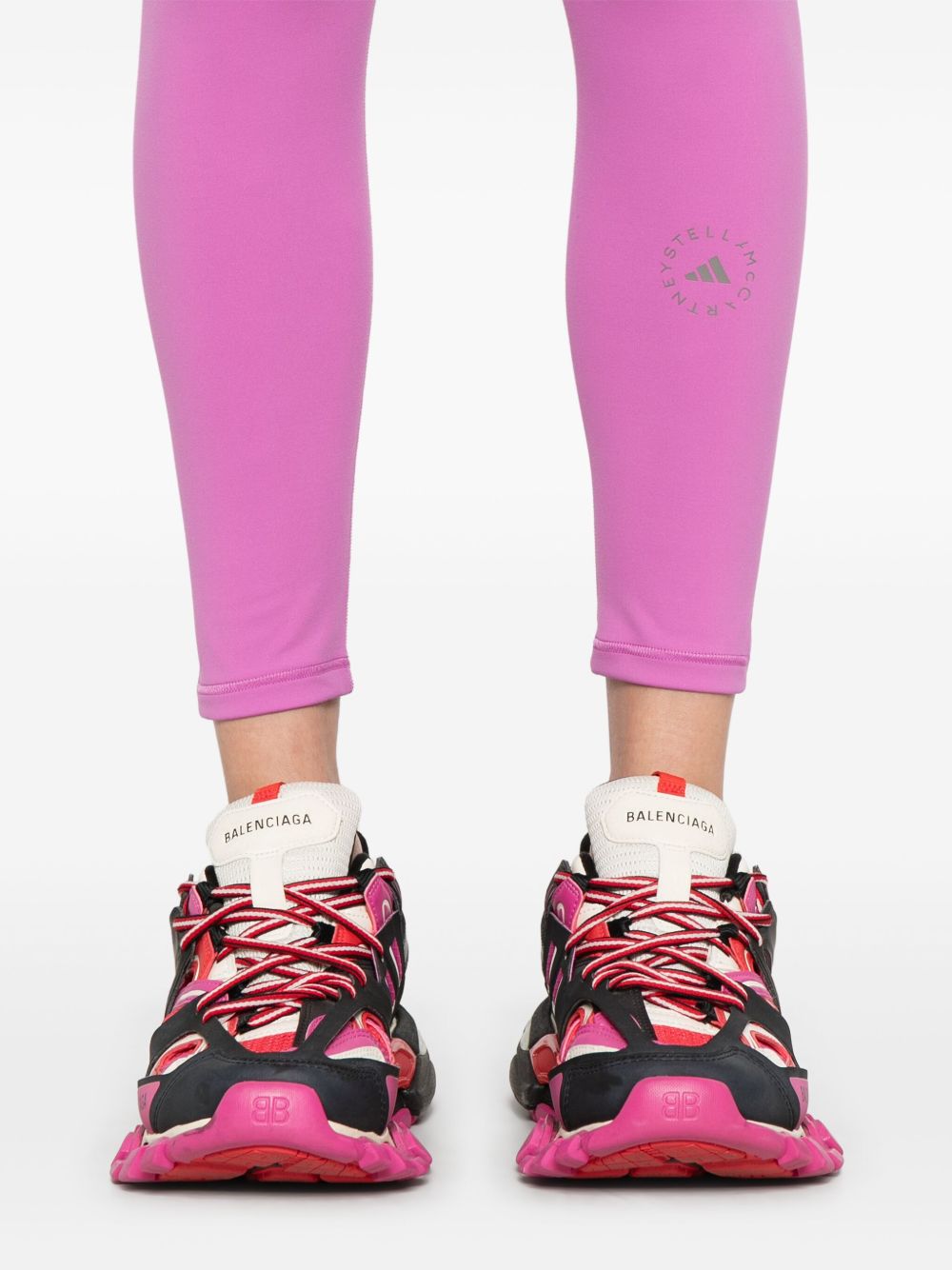 Adidas By Stella McCartney Logo Leggings In Purple