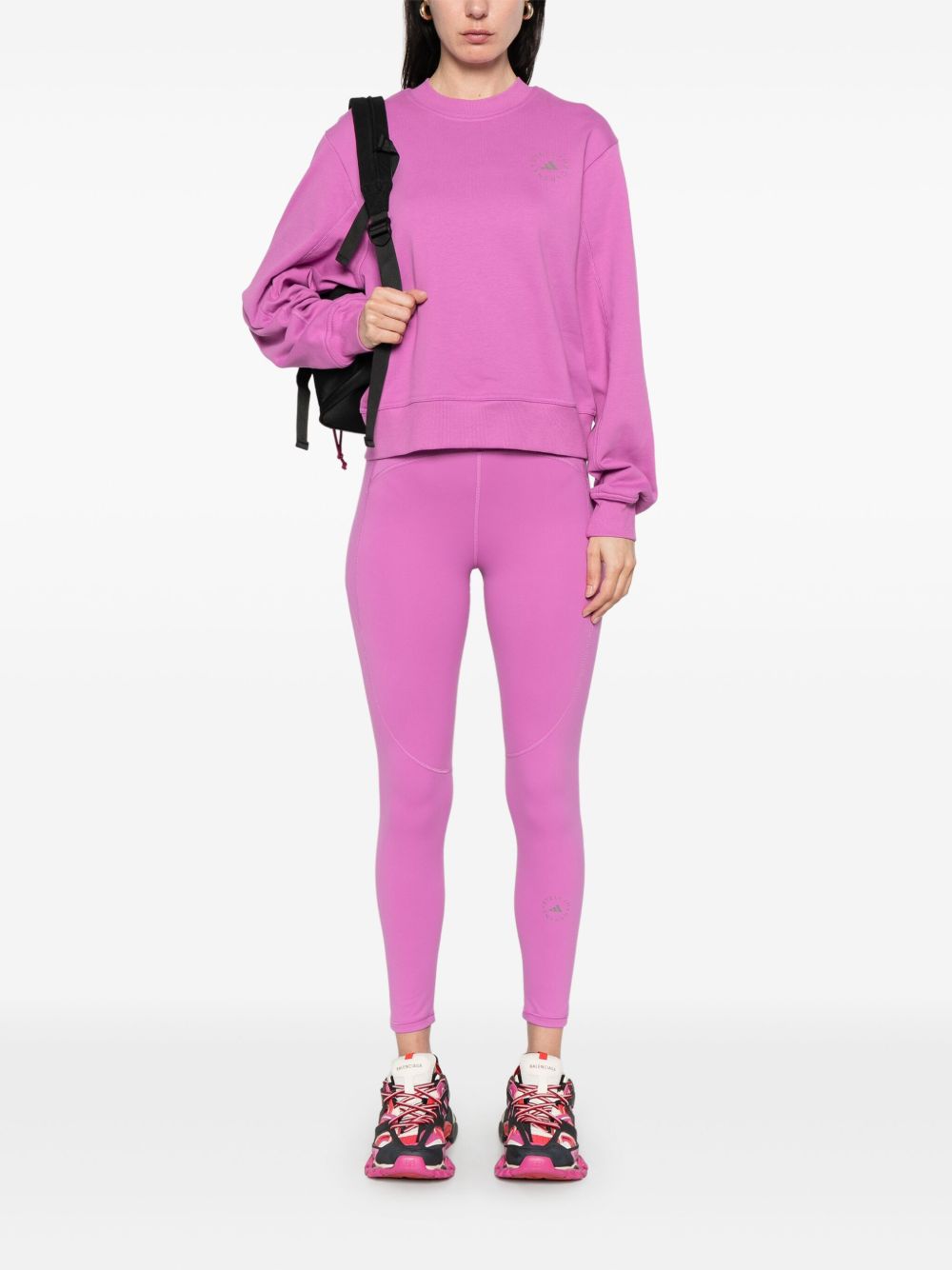 Adidas By Stella McCartney Logo Leggings In Purple