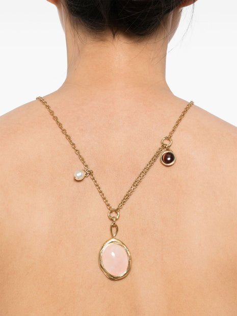 Chloè Senses Pendant Necklace In Pink/Gold