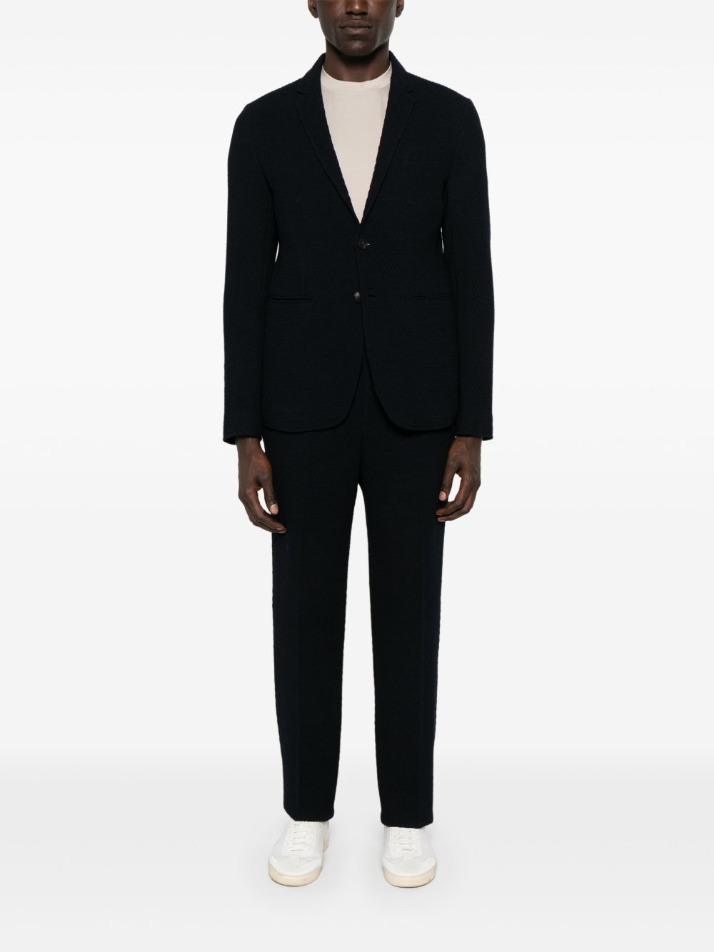 EMPORIO ARMANI CAPSULE Wool Single Breasted Jacket In Blue