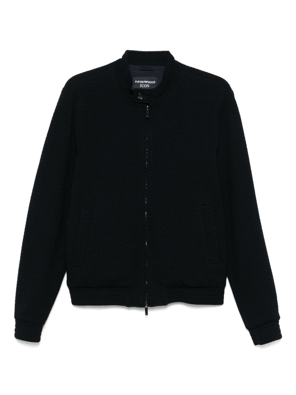 EMPORIO ARMANI CAPSULE Wool Blend Blouson Jacket In Blue