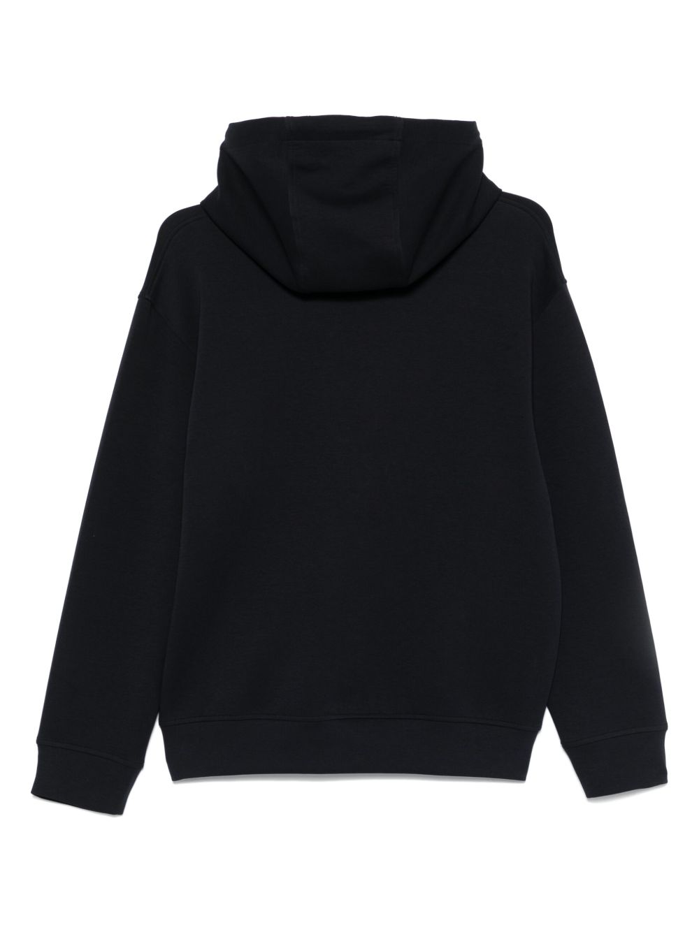 Emporio Armani Grande Logo Hooded Sweatshirt In Blue