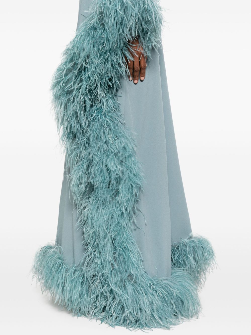 TALLER MARMO PRE Sza Extravaganza Kaftan Dress In Clear Blue