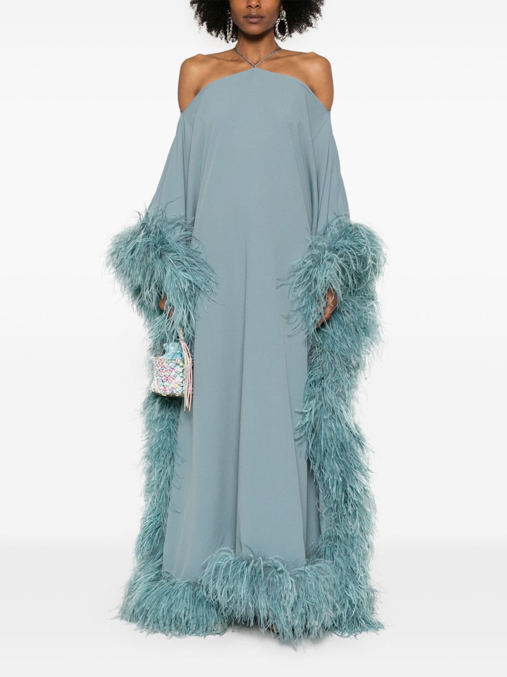 TALLER MARMO PRE Sza Extravaganza Kaftan Dress In Clear Blue