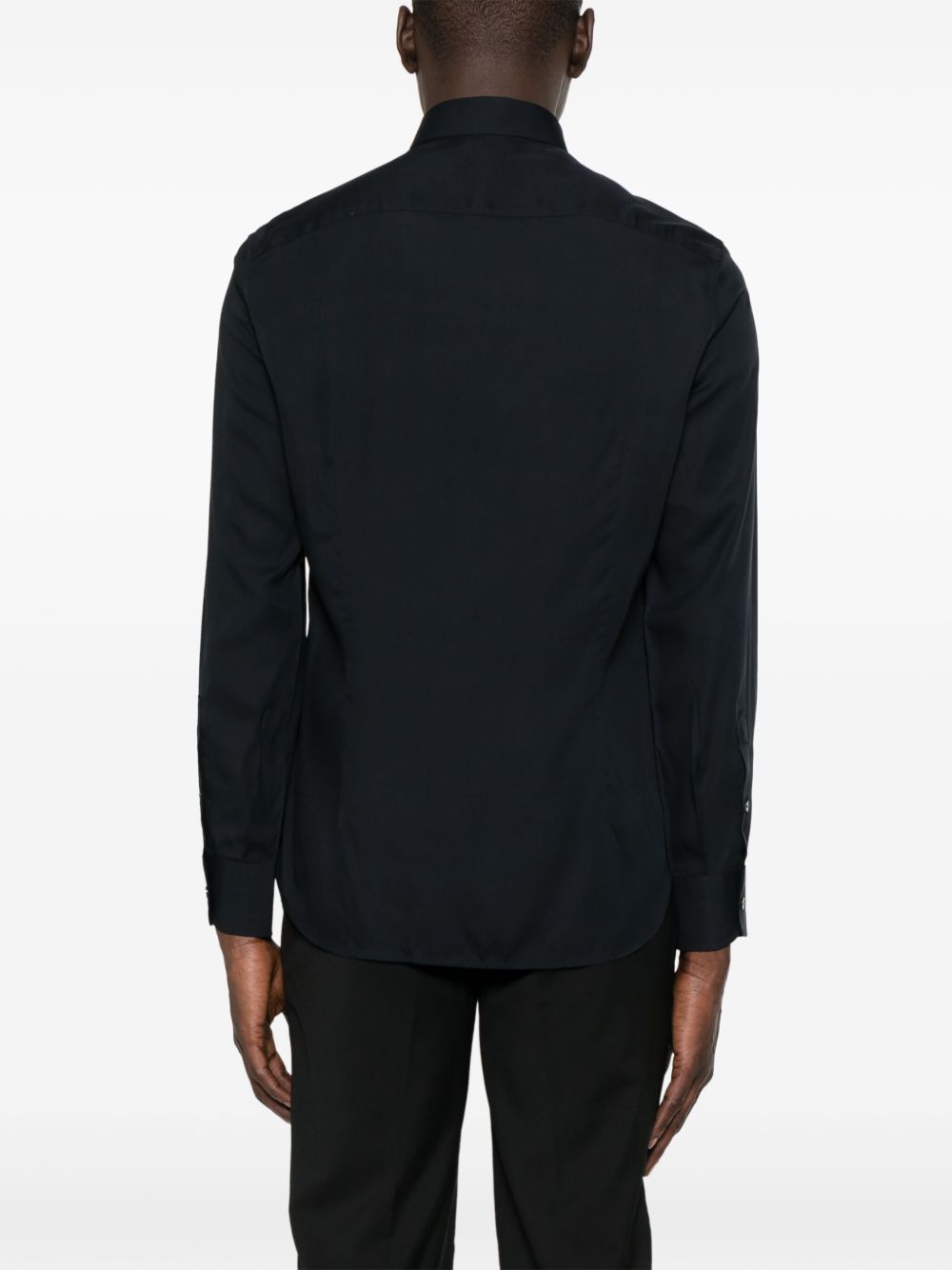 Emporio Armani Cotton Shirt In Blue