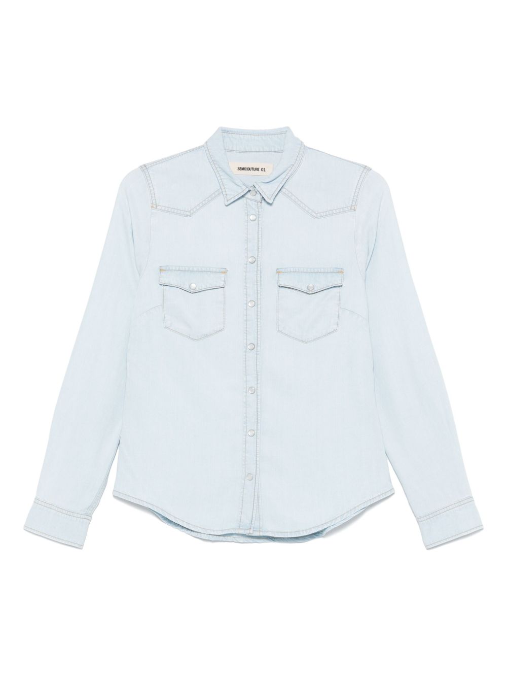 Semicouture Mirela Shirt In Clear Blue