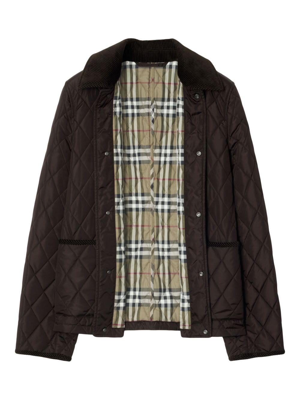 Burberry Quilted Jacket In Brown