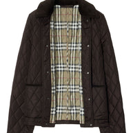Burberry Quilted Jacket In Brown