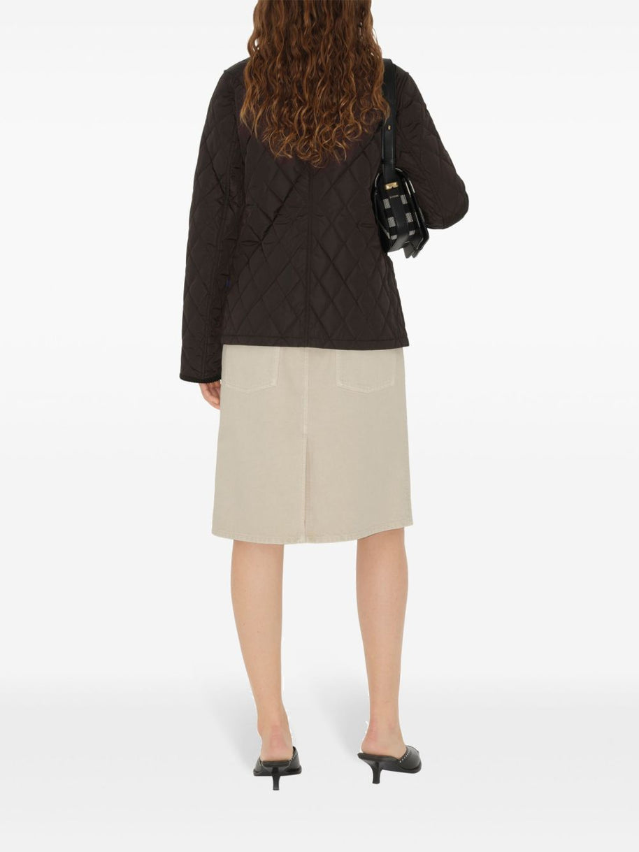 Burberry Quilted Jacket In Brown