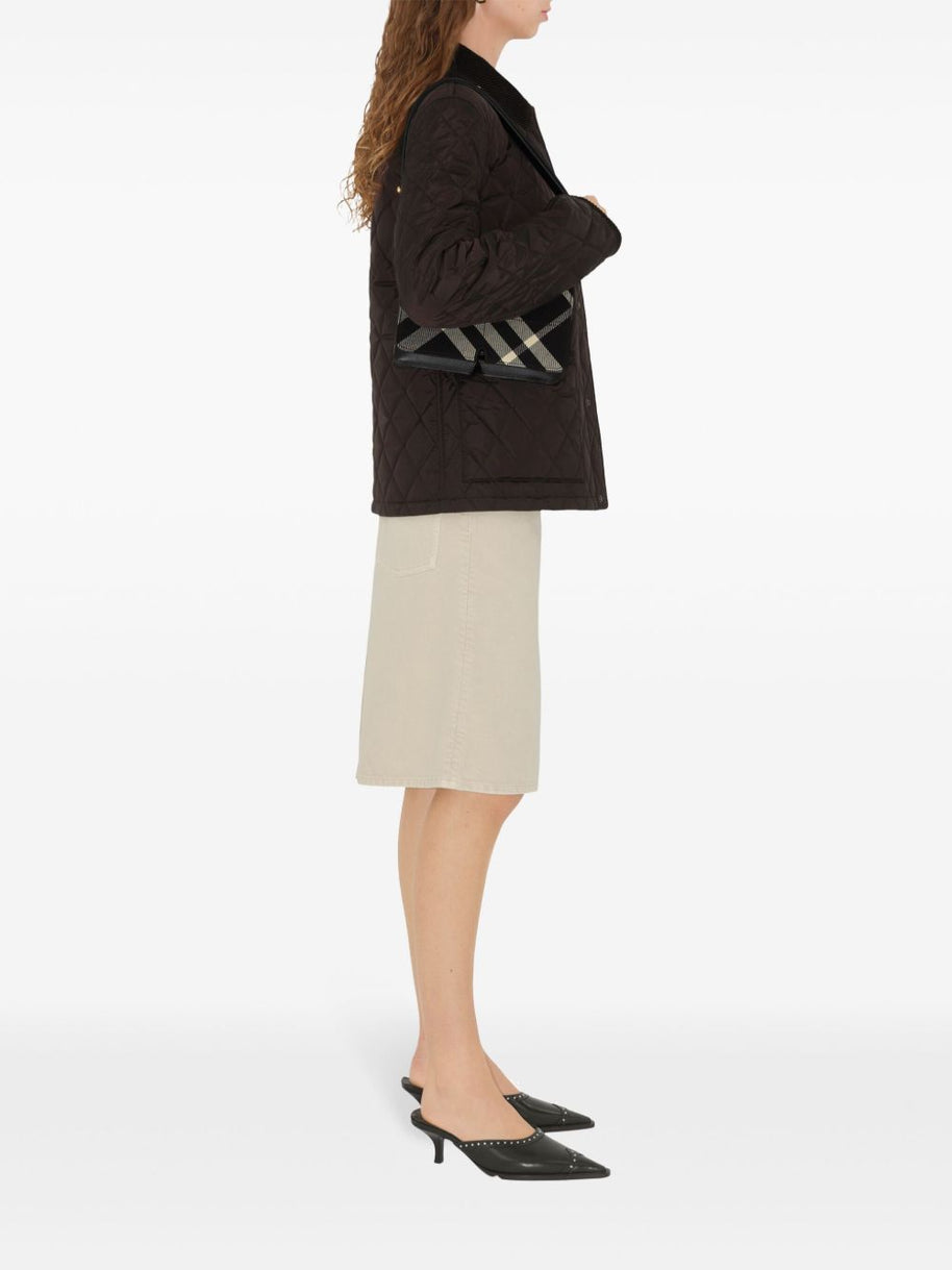 Burberry Quilted Jacket In Brown