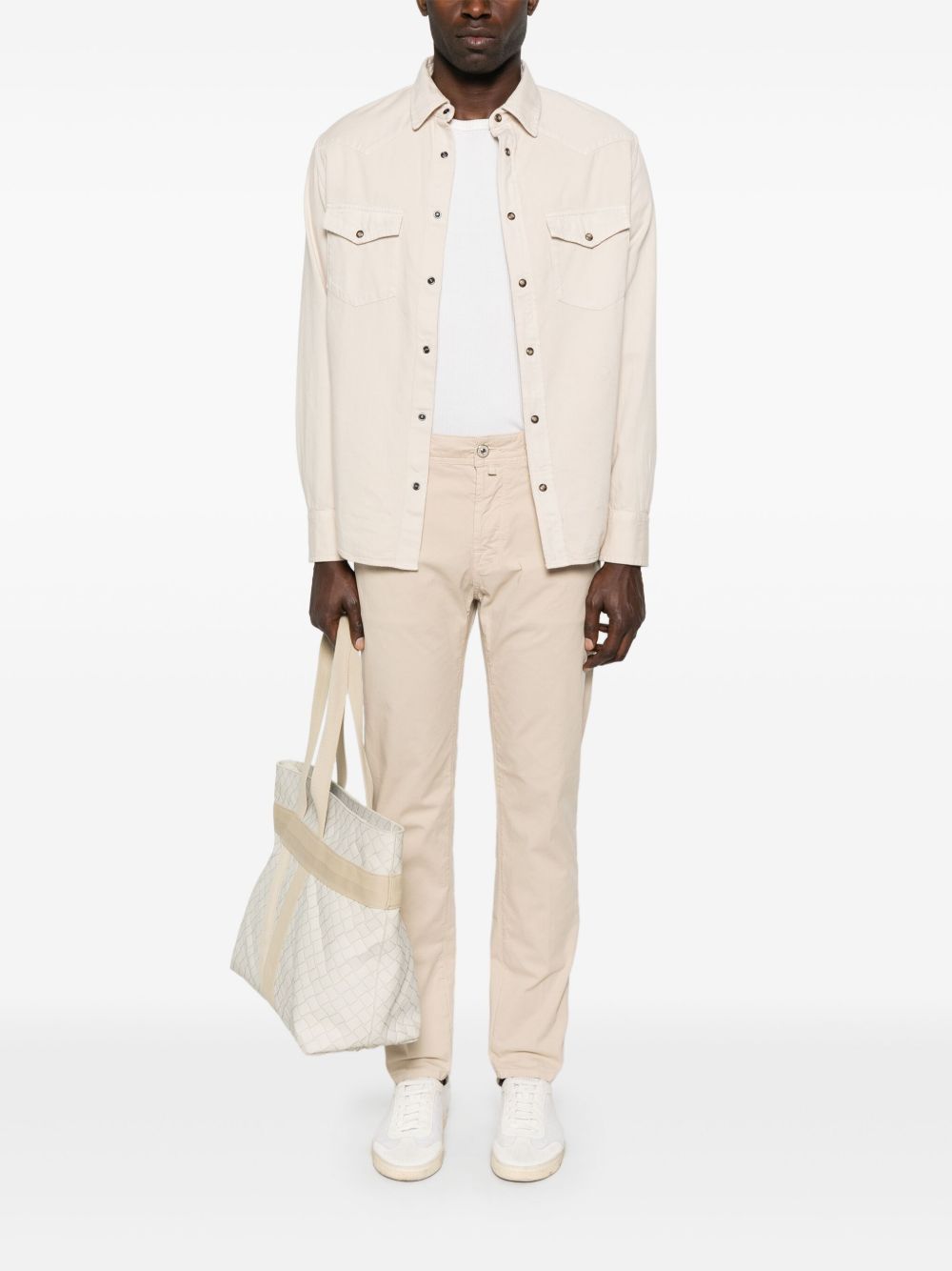 Jacob Cohen Cotton Shirt In Beige