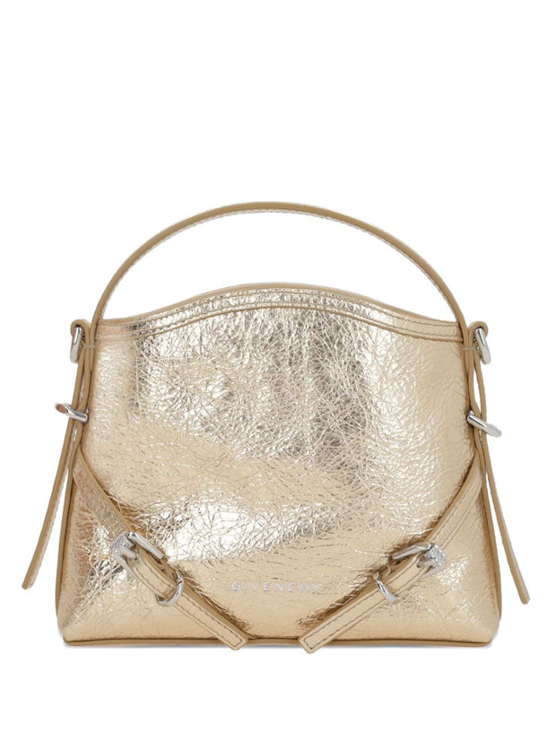 Givenchy Voyou Nano Leather Shoulder Bag - Golden