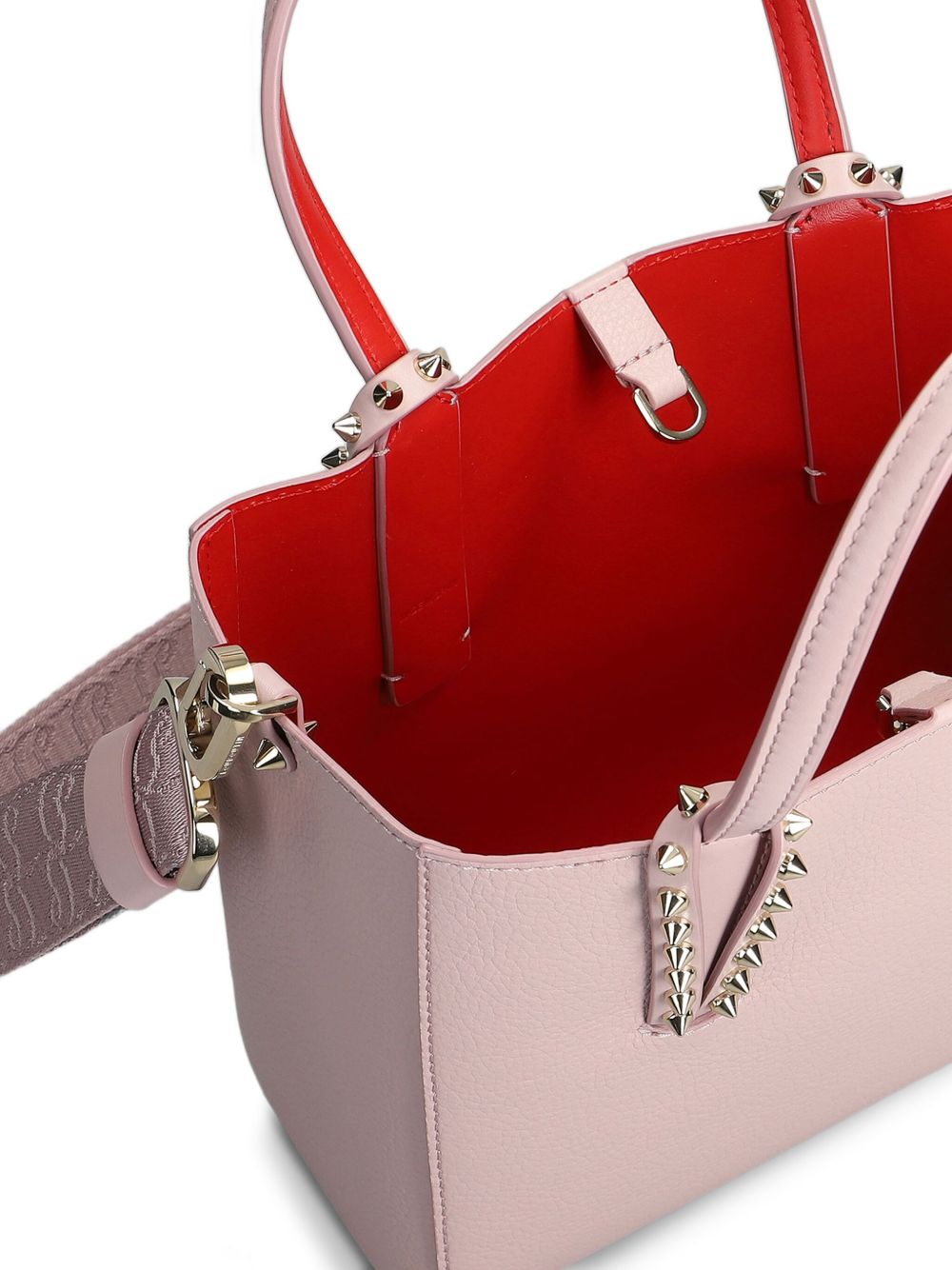Christian Louboutin Cabata Mini Leather Tote Bag In Pink