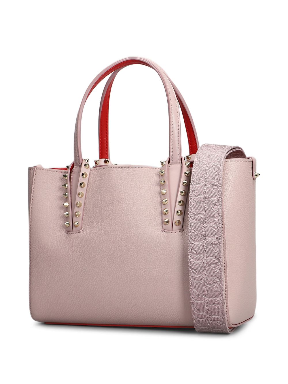 Christian Louboutin Cabata Mini Leather Tote Bag In Pink