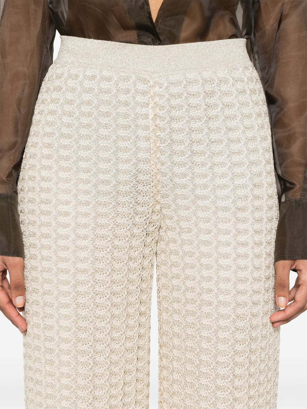 Missoni Wide Leg Trousers In Beige