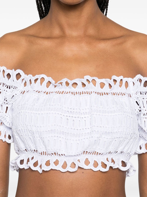 Ermanno Scervino Off-shoulder Lace-detail Top