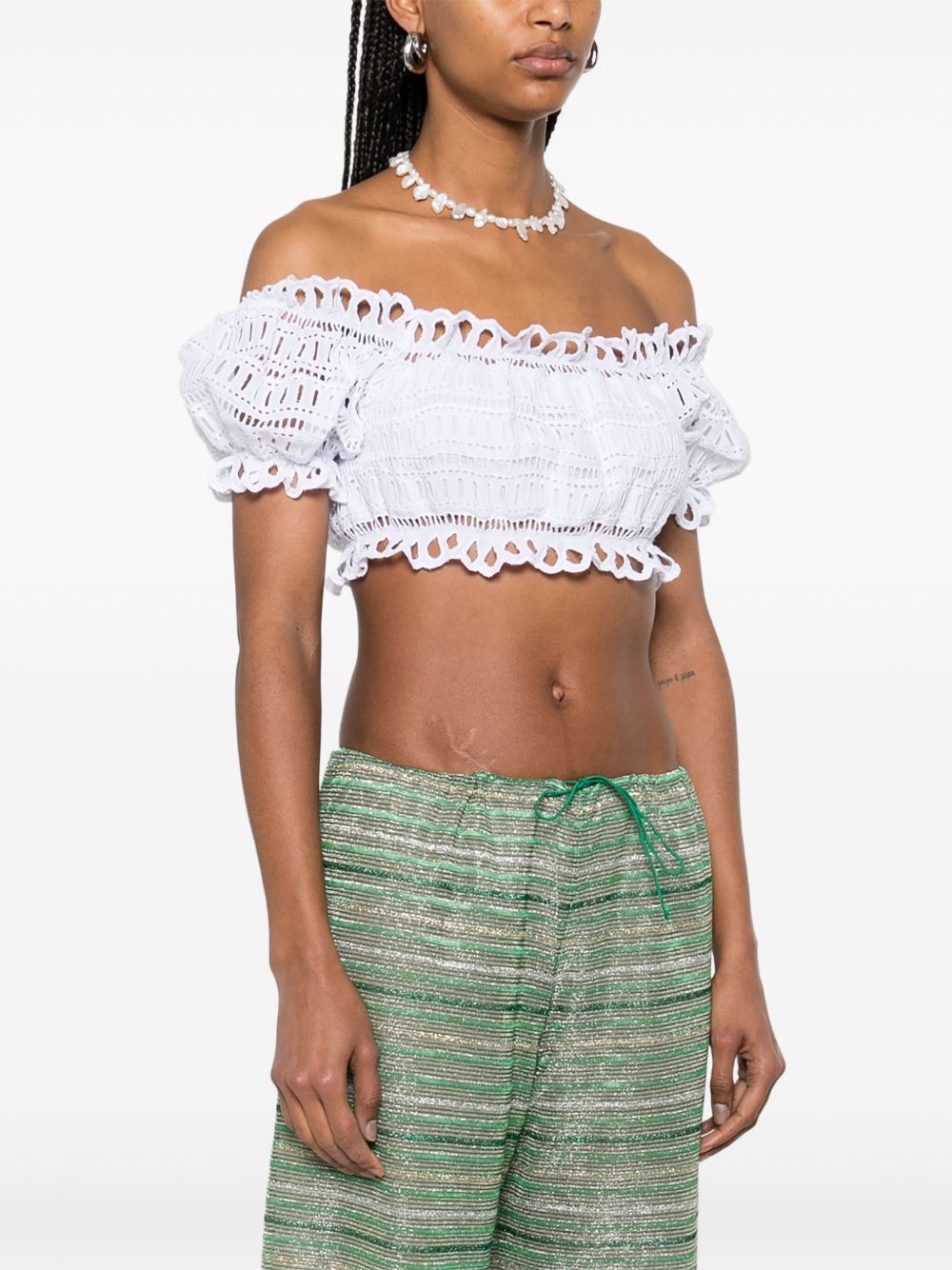 Ermanno Scervino Off-shoulder Lace-detail Top