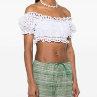 Ermanno Scervino Off-shoulder Lace-detail Top