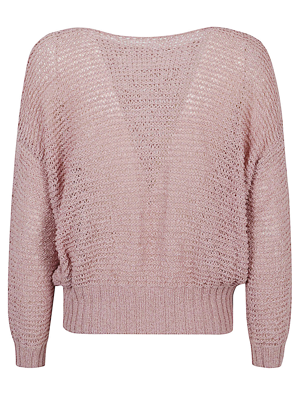 Base Cotton Blend Sweater In Pink