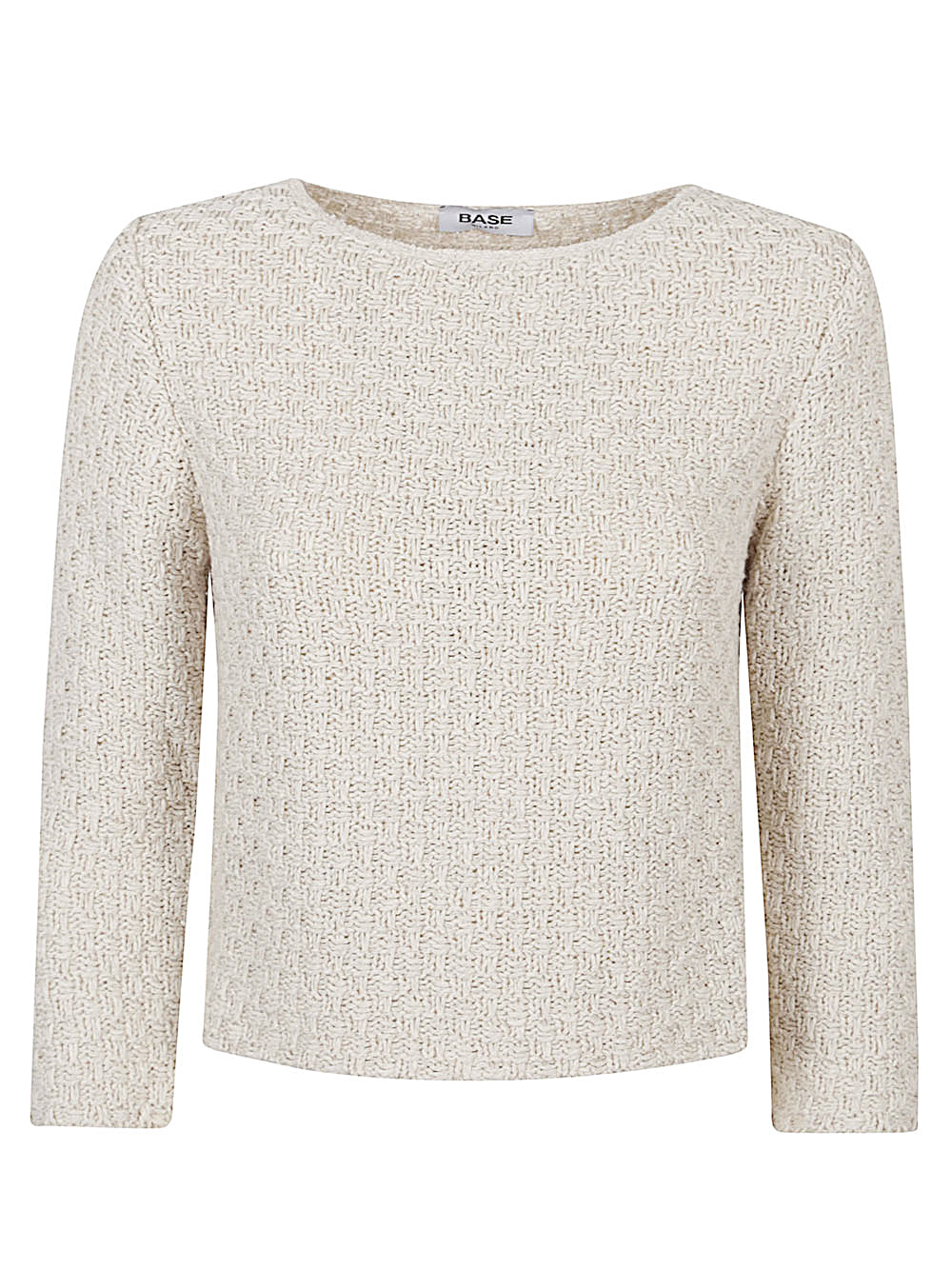 Base Cotton Blend Sweater In Cream
