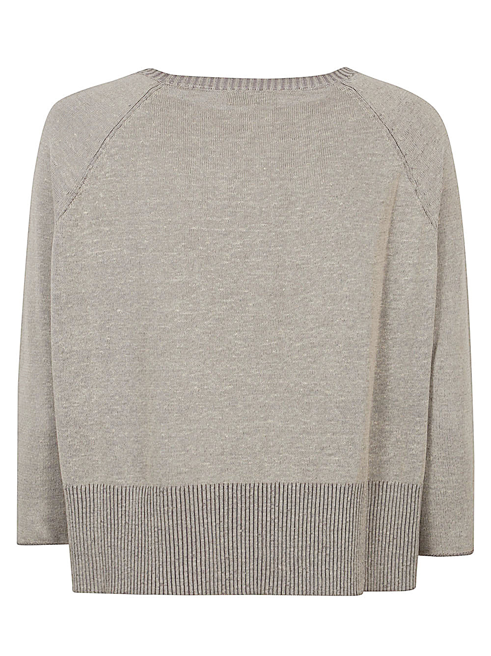 Base Linen And Cotton Blend Sweater In Beige