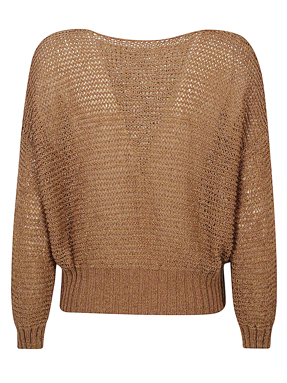 Base Cotton Blend Sweater In Brown