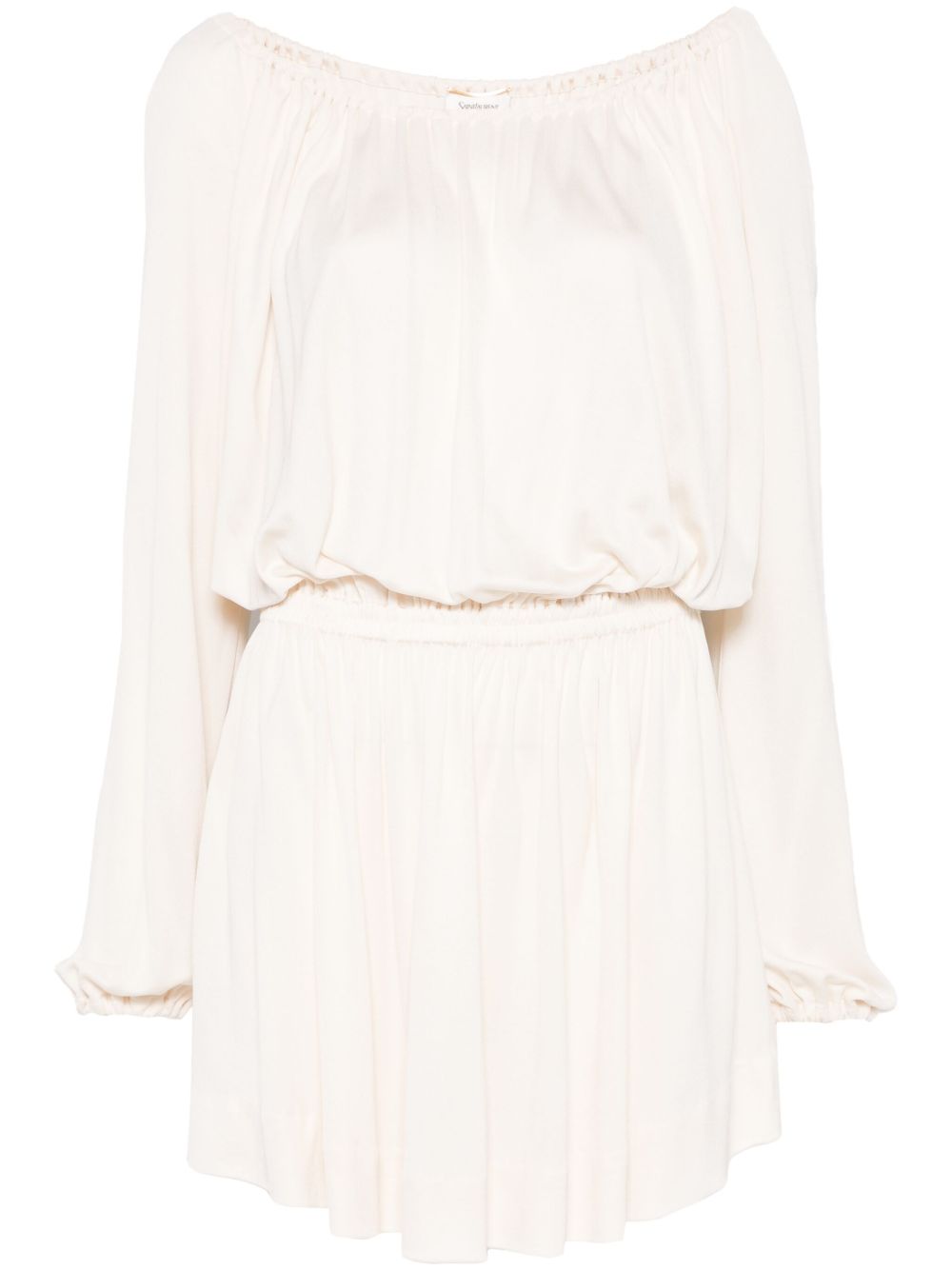 Saint Laurent Crepe Mini Dress In White