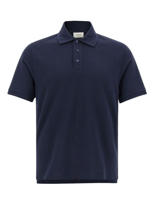Saint Laurent Polo Shirt In Blue